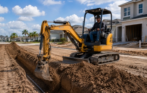 Mini Excavator Rentals for Trenching and Excavation